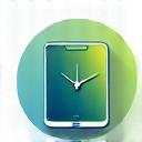 Mobile and clock symbol for Flexible Learning